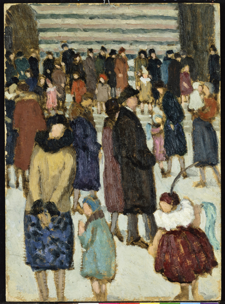 Foule à Rome, Henri Maistre de, 1930
