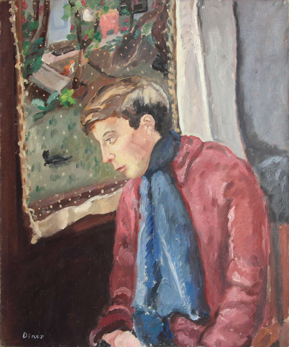 Portrait d'homme à la fenêtre, Madeleine Dinès, 1935