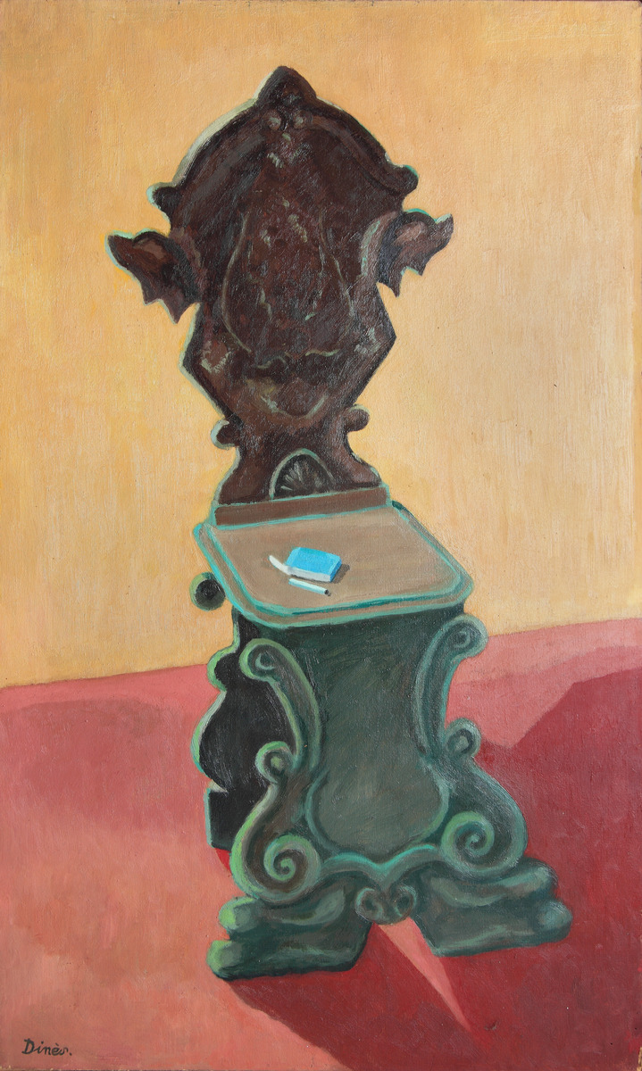 Chaise de style italien au livre bleu, Madeleine Dinès