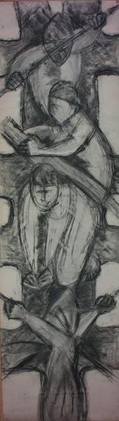 Etude pour le chemin de croix de Baccarat (1), Juana Muller, 1950 entre,1951 et