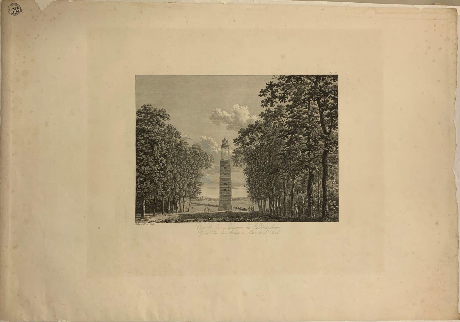 Vue de la Lanterne de Démosthène, Louis-Pierre Baltard, 1803