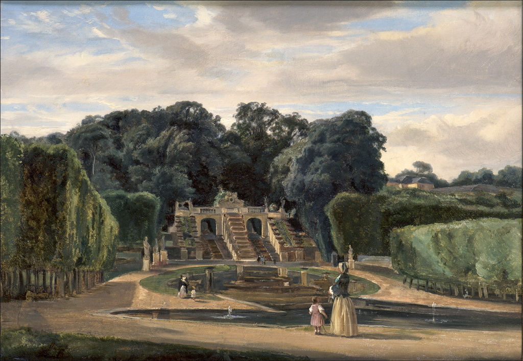 Les cascades de Saint-Cloud, Camille Joseph Etienne Roqueplan, 1830 vers