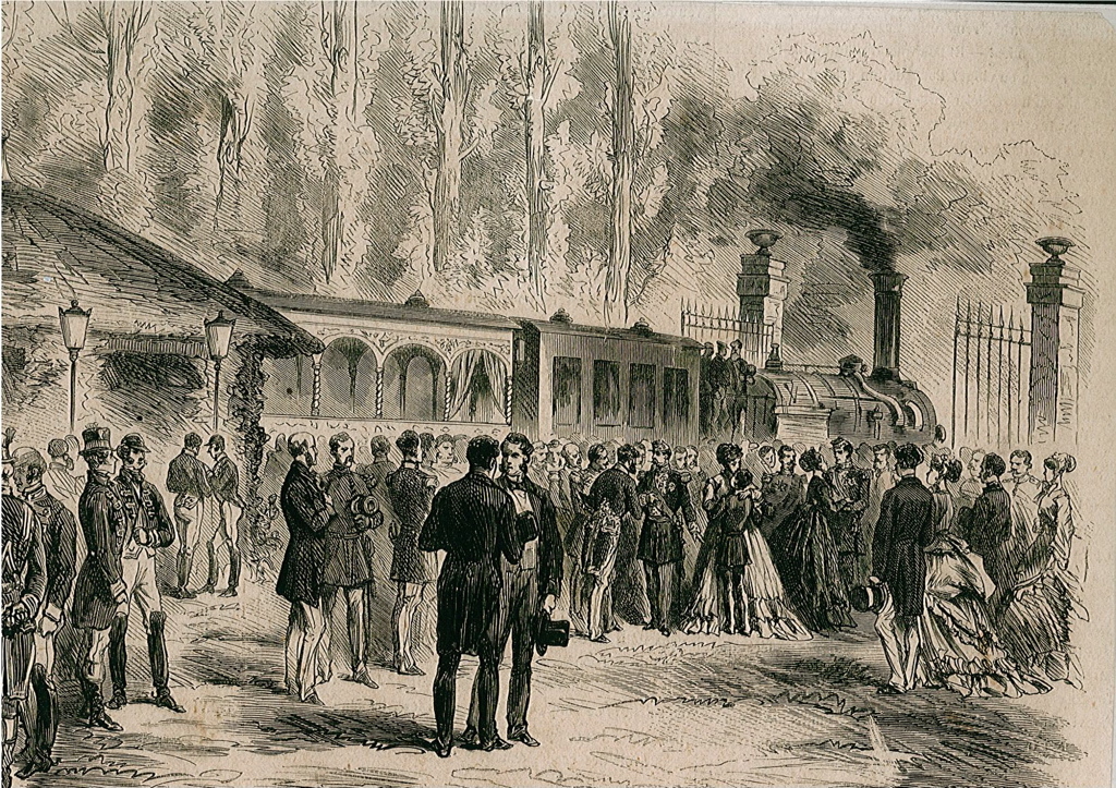 Saint-Cloud - Départ de l’Empereur et du Prince impérial pour l’armée du Rhin, Eugène Froment, 1870 vers