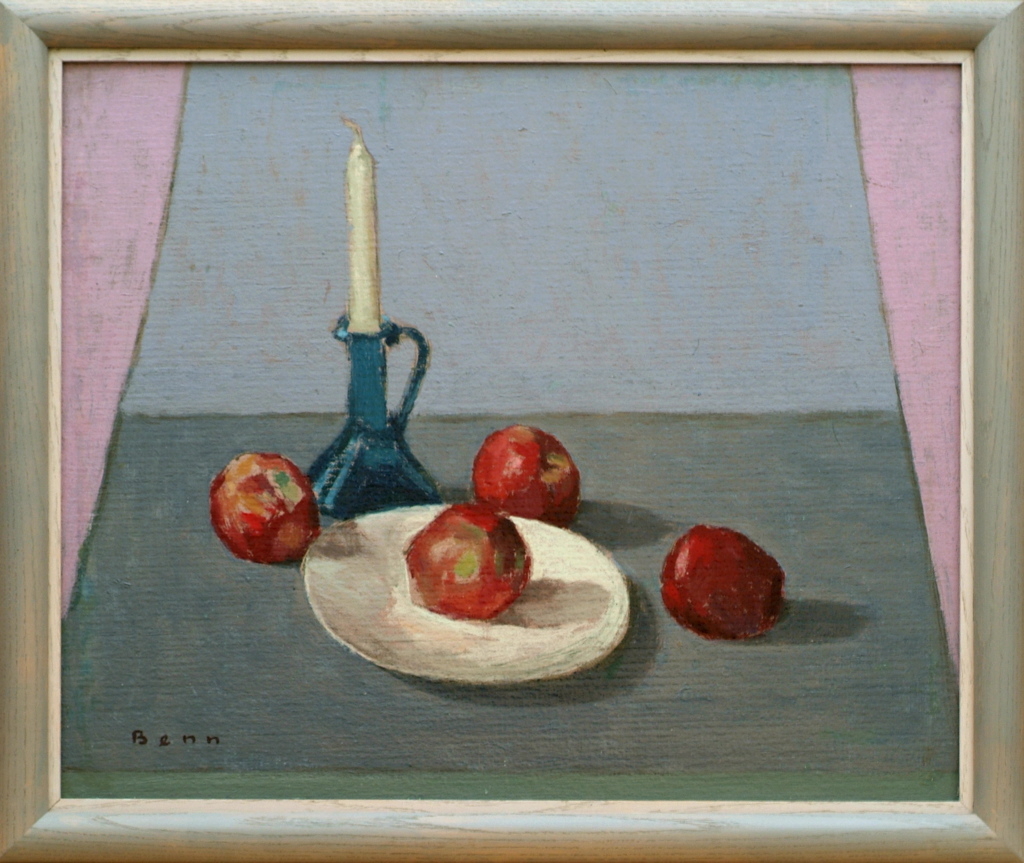 Quatre pommes rouges à la bougie, Ben, 1974
