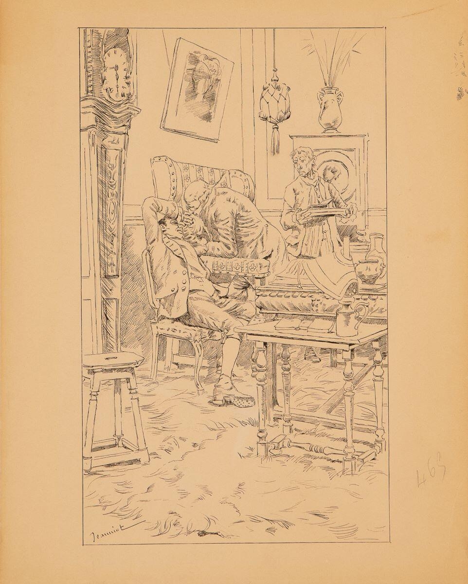 Voyage de Paris à Saint-Cloud par terre et par mer. Le voyageur avant son départ fait quelques visites utiles, Georges Jeanniot, 1883