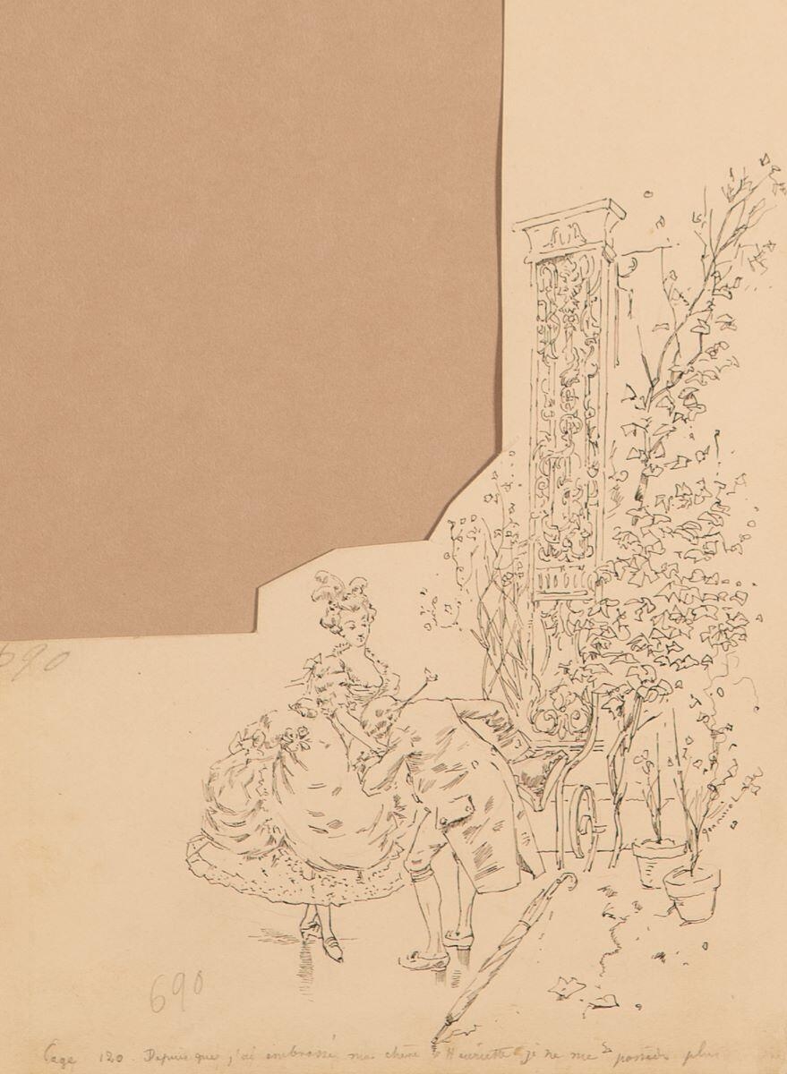 Voyage de Paris à Saint-Cloud par terre et par mer. Depuis que j’ai embrassé ma chère Henriette je ne me possède plus, Georges Jeanniot, 1883