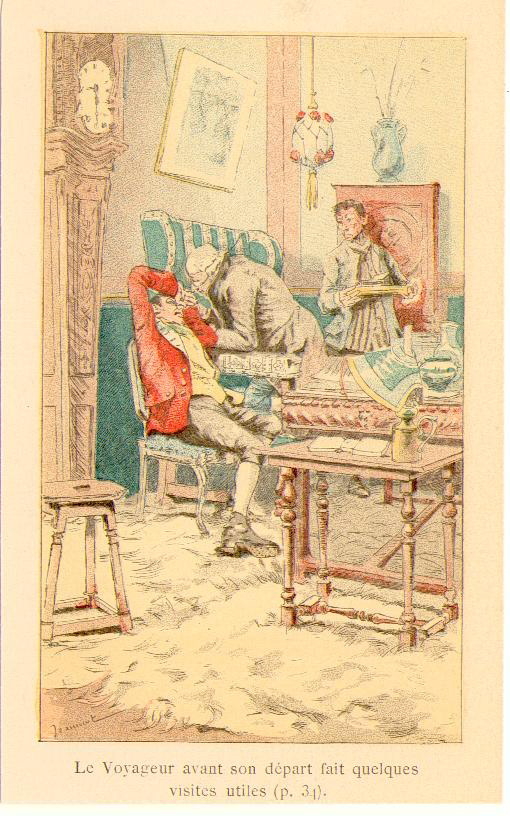 Voyage de Paris à Saint-Cloud par terre et par mer. Le voyageur avant son départ fait quelques visites utiles, Georges Jeanniot, 1883