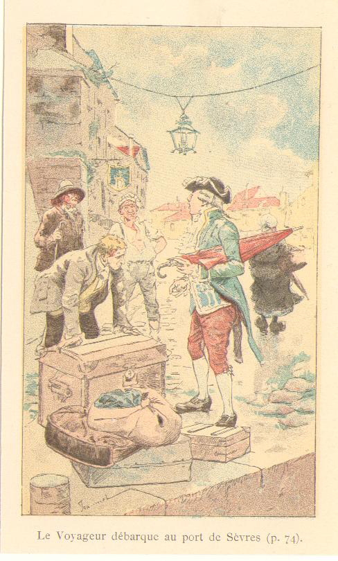 Voyage de Paris à Saint-Cloud par terre et par mer. Le voyageur débarque au port de Sèvres, Georges Jeanniot, 1883