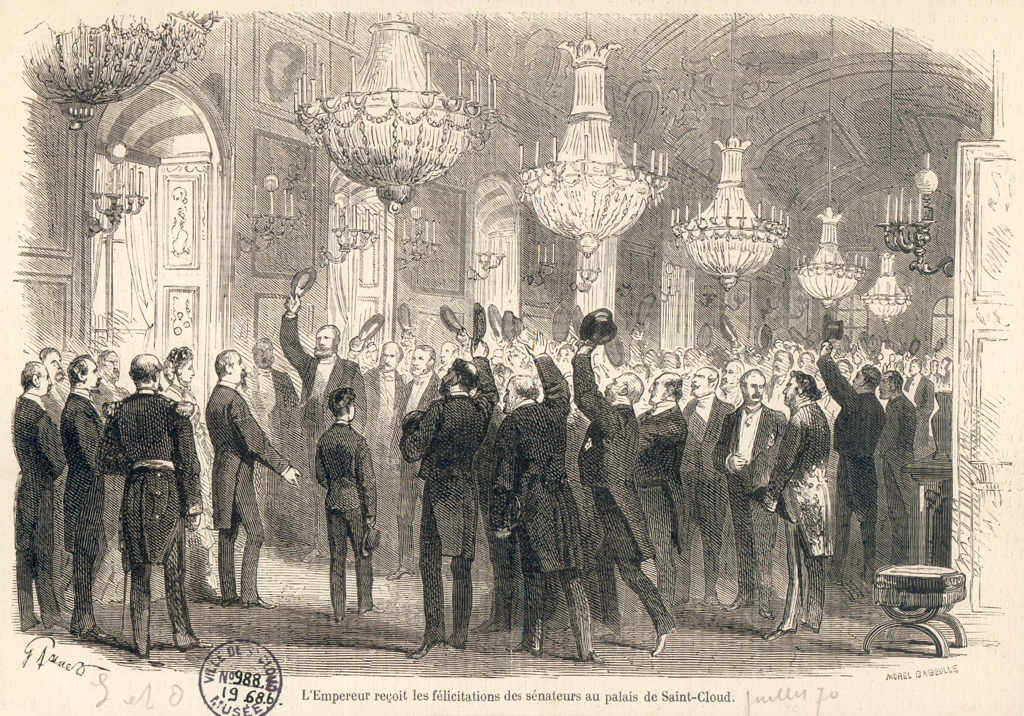 l'Empereur reçoit les félicitations des Sénateurs au palais de Saint-Cloud, Gustave Janet, Saint Cloud,musée des Avelines - musée d'art d'histoire de Saint-Cloud