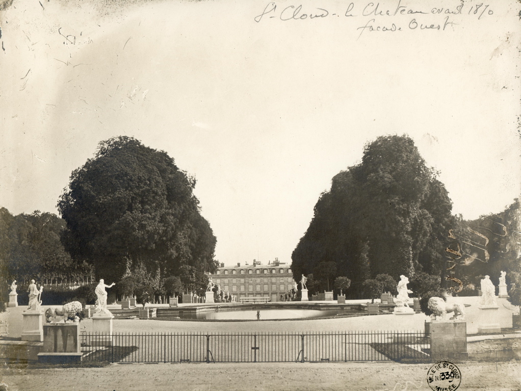 palais de Saint-Cloud, façade ouest, 1870 avant