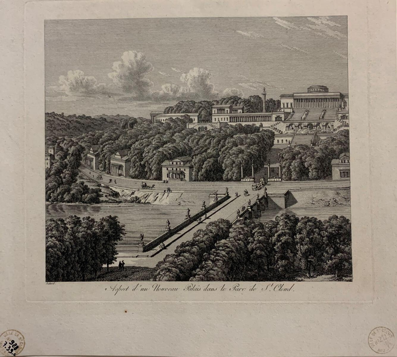 Aspect d'un nouveau Palais dans le Parc de Saint-Cloud, Louis-Pierre Baltard, 1803