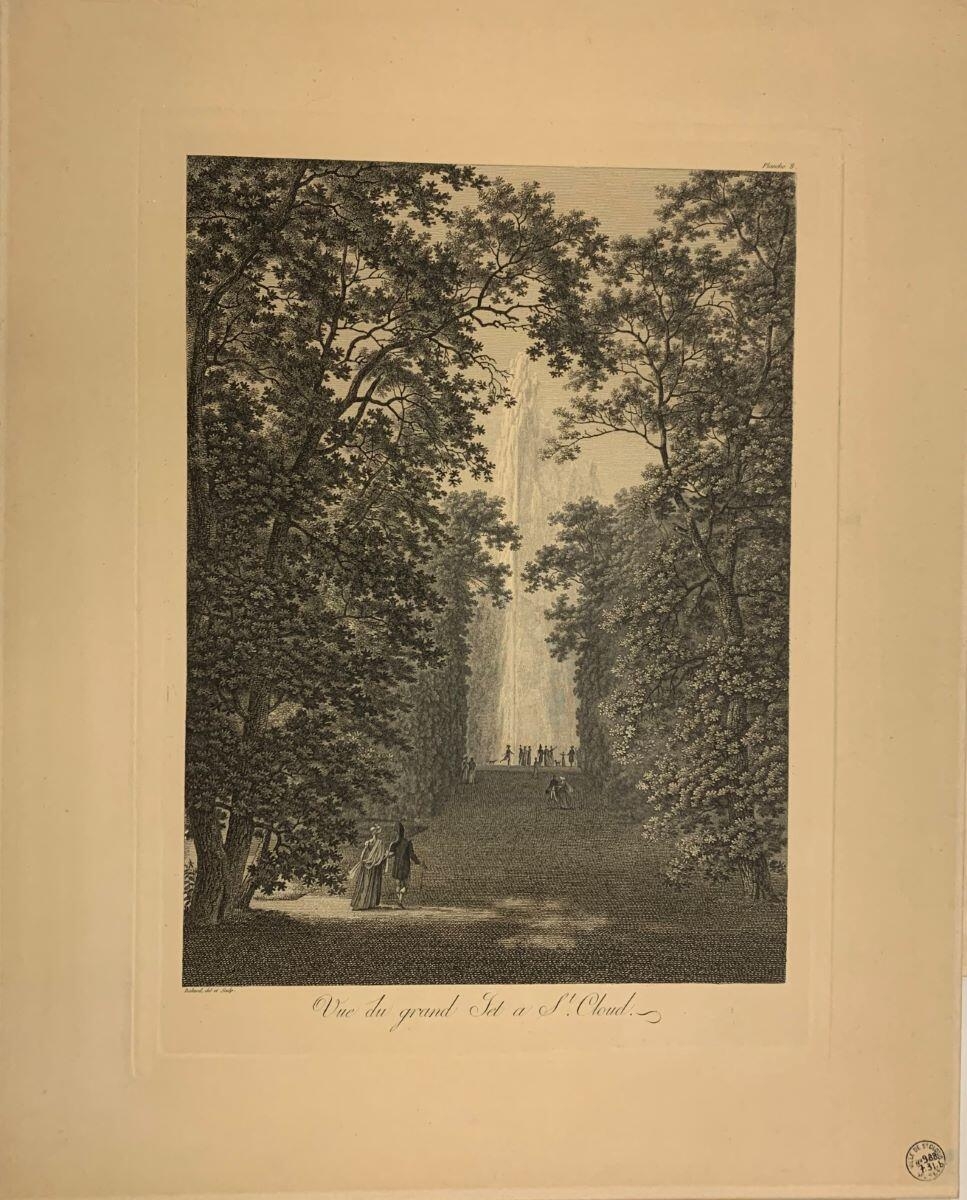 Une vue du grand Jet à St. Cloud, Louis-Pierre Baltard, 1803