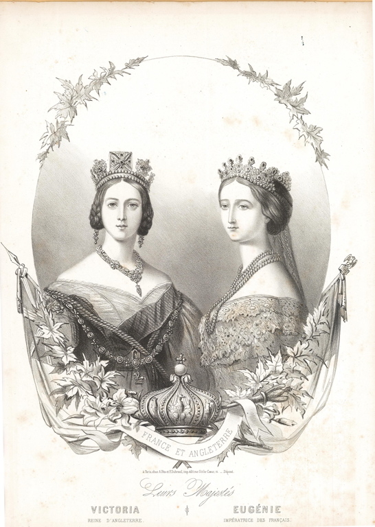 France et Angleterre / Leurs Majestés / Victoria reine d'Angleterre / Eugénie impératrice des Français / (souvenir de Voyage en France - Août 1855)_0