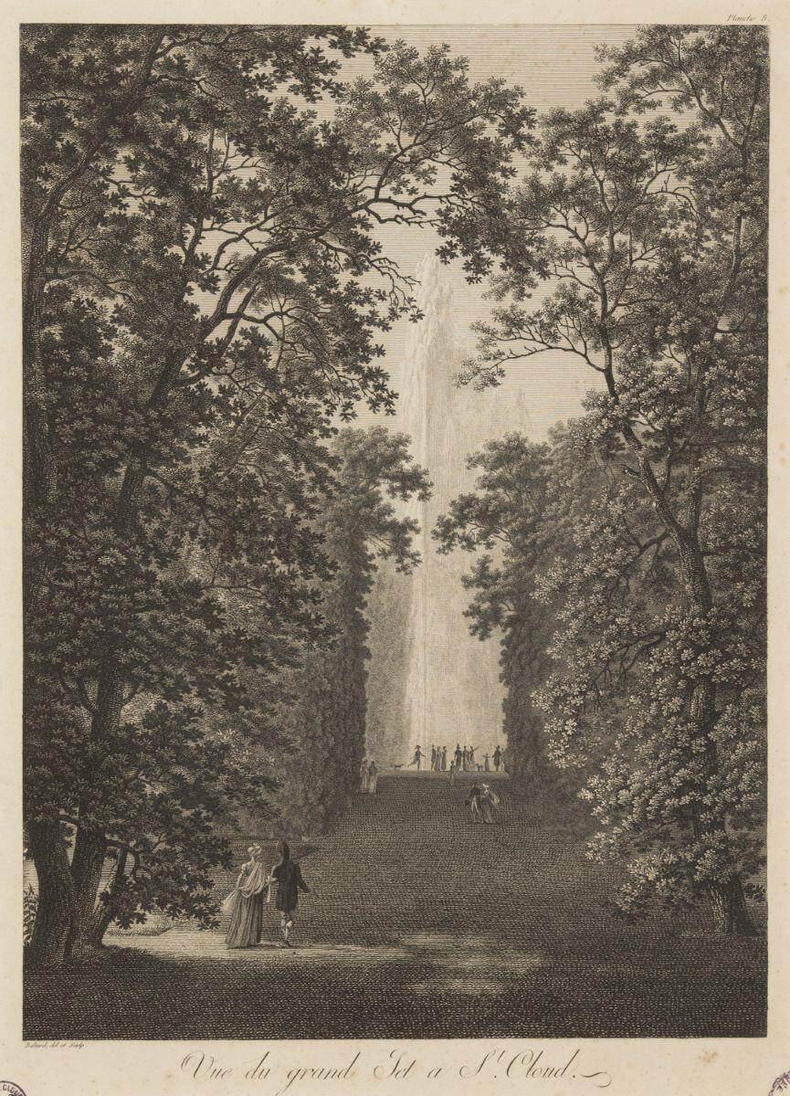 Une vue du grand Jet à St. Cloud, Louis-Pierre Baltard, 1803