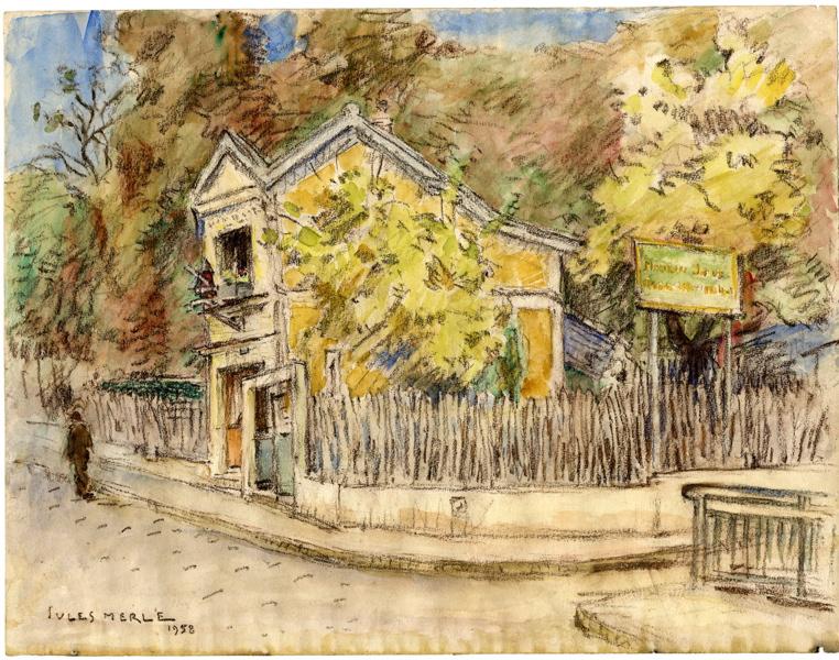 Guinguette 'Au moulin joli' (Titre fictif), Jules Merle, 1958