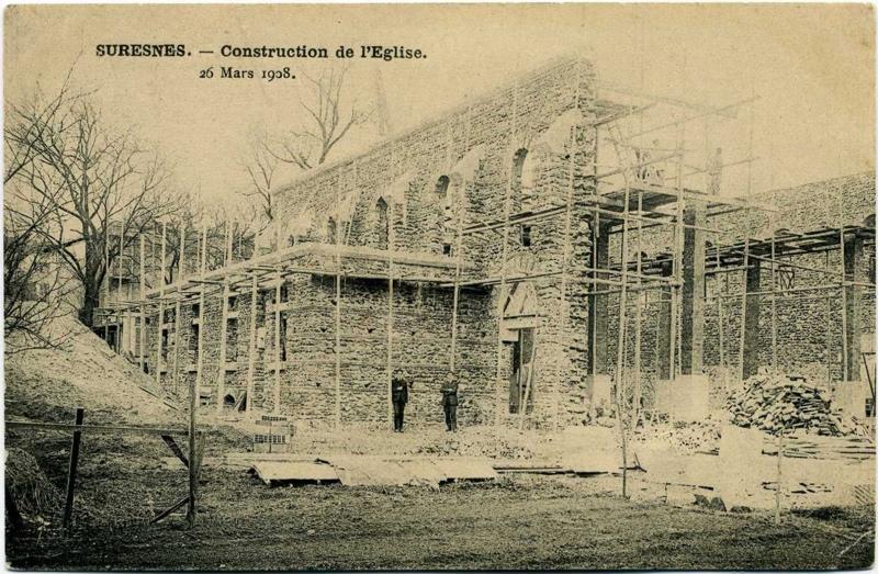 SURESNES - Construction de l'Eglise - 26 mars 1908_0