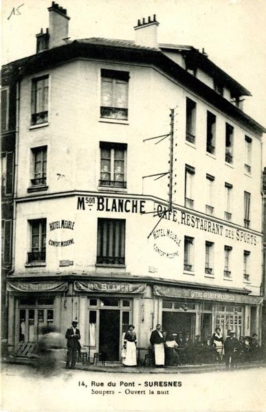Suresnes - 14, Rue du Pont (Maison Blanche : café, restaurant des sports)_0