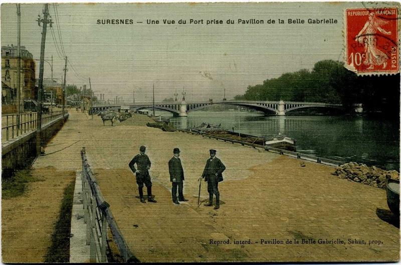 Suresnes - Une vue du Port prise du Pavillon de la Belle Gabrielle_0