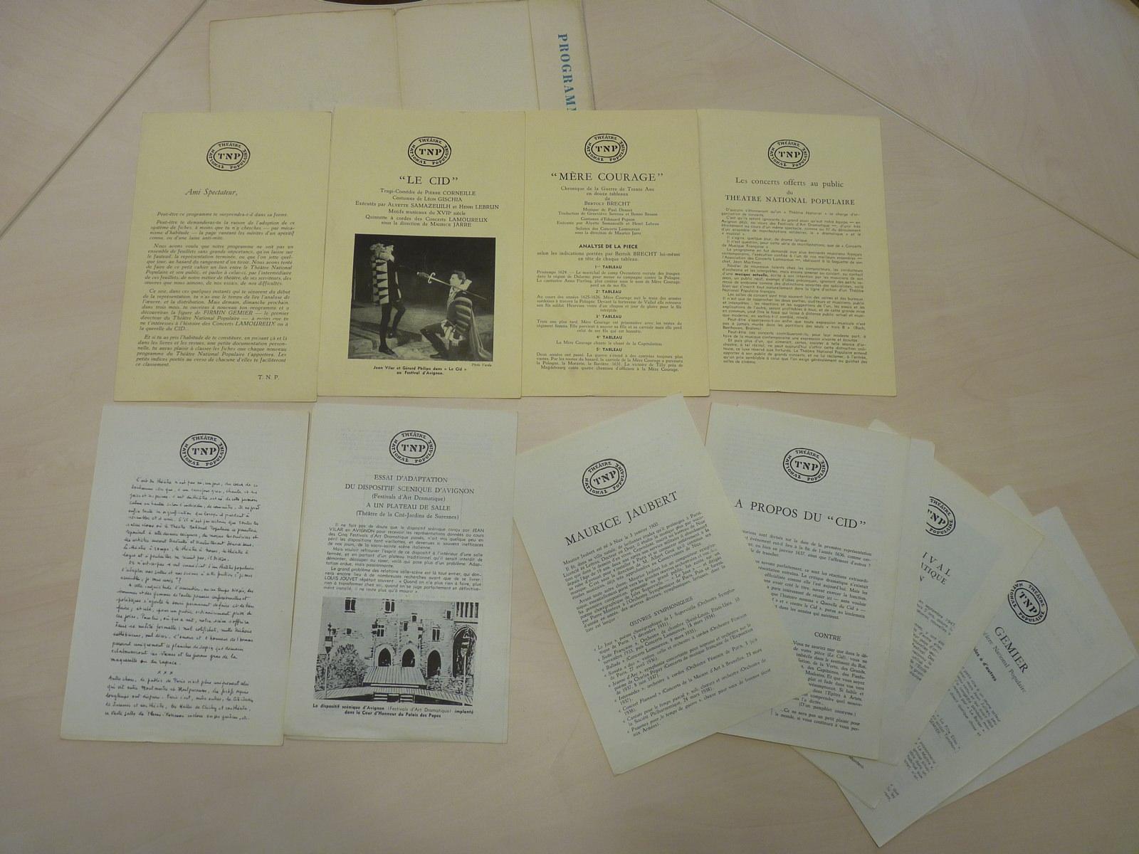 Théâtre national populaire ; programme  (Titre factice)_0