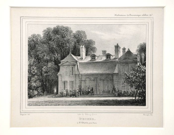 Habitations des personnages célèbres etc. : NECKER à Saint-Ouen près Paris., Auguste Jacques Régnier, 1ère moitié 19e siècle