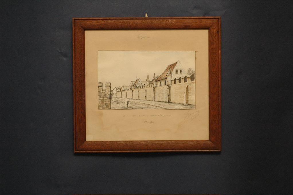 La rue des Boucheries (rue de la Chaussée) au XVIe siècle, Louis Boucher, 1875,1916,entre,et
