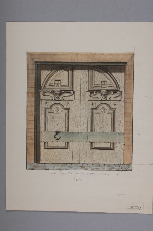 Porte Louis XIII, maison Leroux, n° 21 Rue de l’Hôtel-Dieu, Louis Boucher, 1890