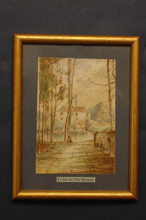 Le bac à l’Ile Marante, Louis Boucher, 19e siècle