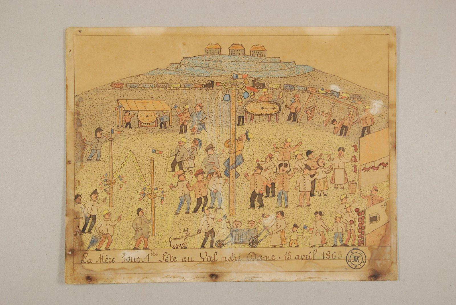 Fête au Val Notre-Dame, le 15 avril 1865, Jules Gentil, 1929 avant