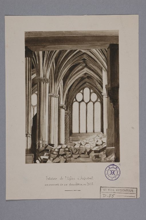 Démolition intérieure de l’ancienne église, Louis Boucher, 1888