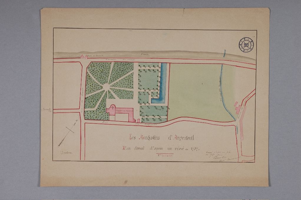 Plan du monastère des Augustins d’Argenteuil, Louis Boucher, 19e siècle
