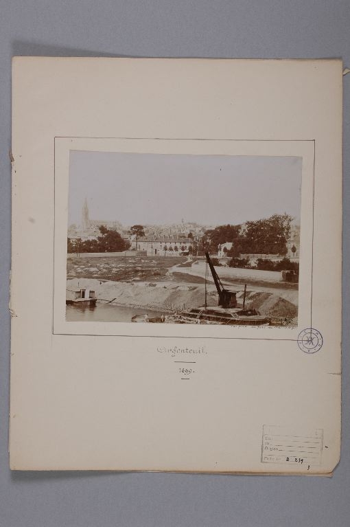 Vue d’Argenteuil depuis le pont de chemin de fer, Louis Boucher, 1889