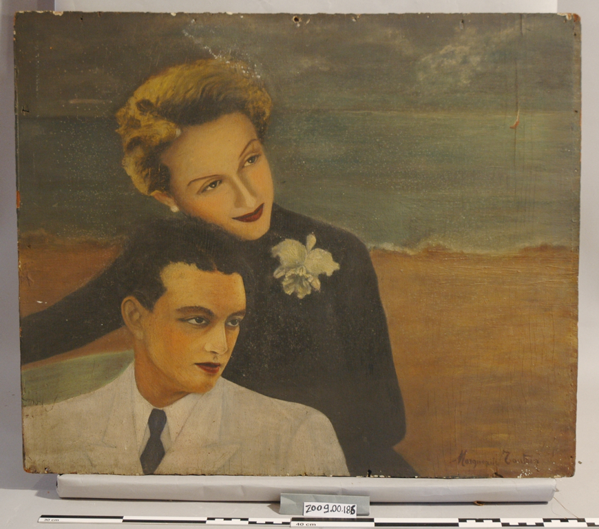 Double portrait de Roland et Marguerite Toutain, Marguerite Toutain