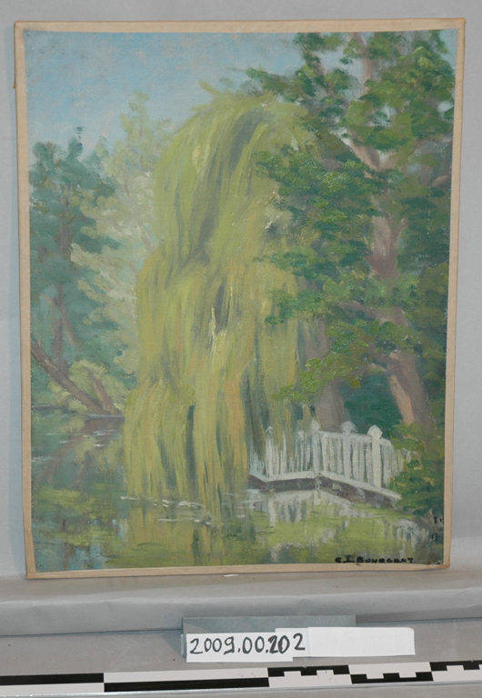 Paysage avec saule pleureur, Camille Louis Bourgeat