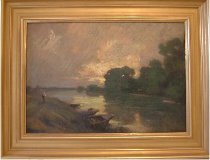 Bords de rivière, Auguste Marie Boulard, 19e siècle