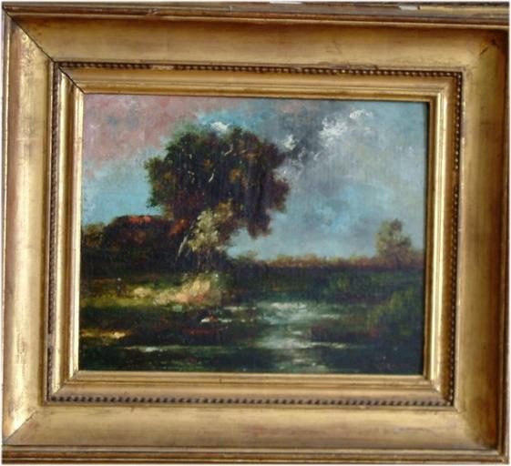 Paysage à la barque, Léon Victor Dupre, 19e siècle