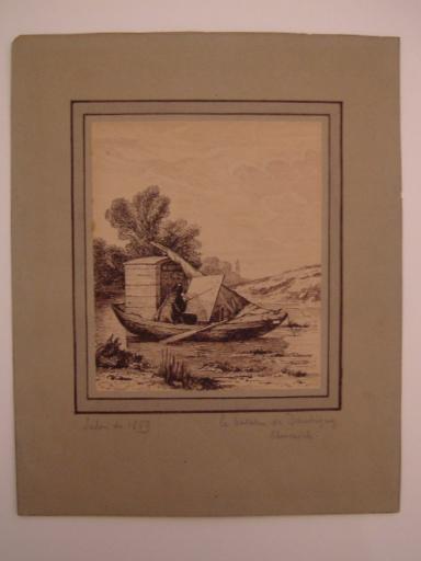 Un paysagiste, effet de matin (1859), Charles Edouard Elmerich, 1859