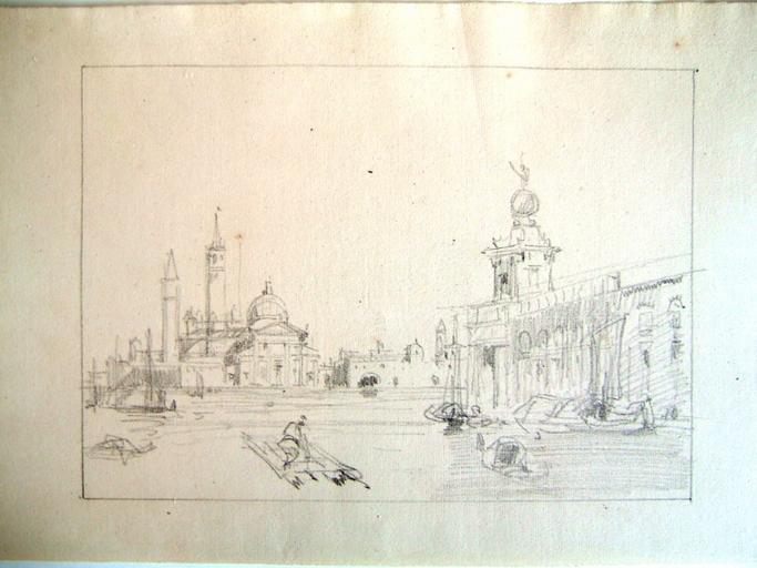 Venise, la Dogana et l'église San Giorgio Maggiore, Jules-Romain Joyant, 19e siècle