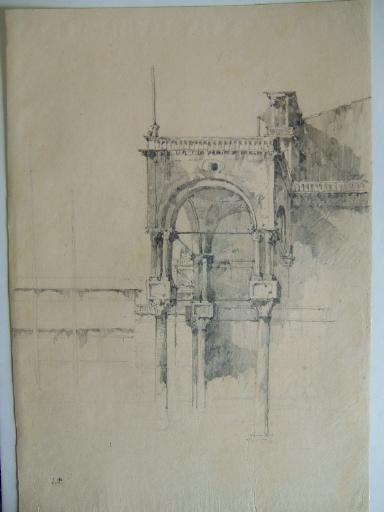 Venise, détail du portique de la façade de la Basilique St Marc_0