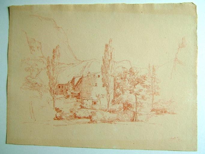 Village de montagne (Saint Pont ?), Jules-Romain Joyant, 19e siècle