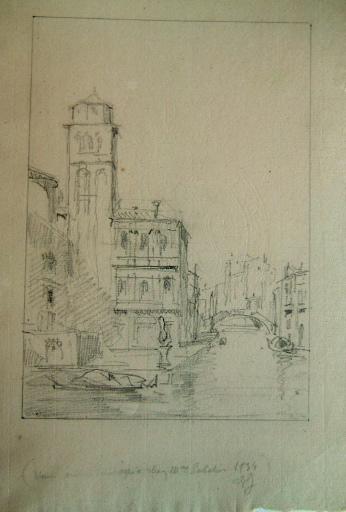 Venise, l'église Saint-Jérémie et le palais Labia, Jules-Romain Joyant, 19e siècle