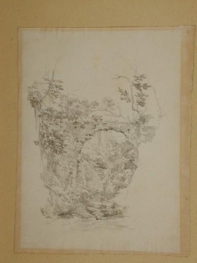 Arche d'un pont en ruines sur un torrent, Jules-Romain Joyant, 19e siècle