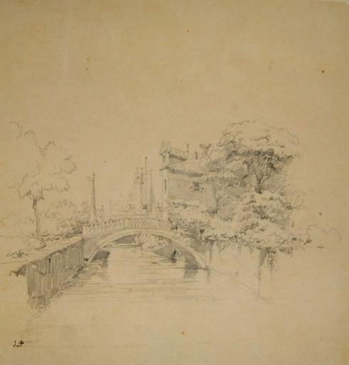 Un canal à Venise dans le quartier de Castello, Jules-Romain Joyant, 19e siècle