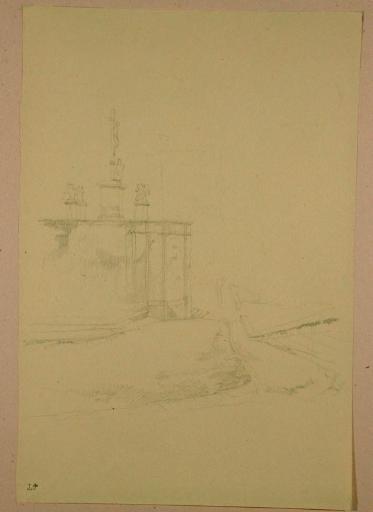 Avignon ; calvaire devant l'ancien palais des Papes en Avignon (c. 1845)_0