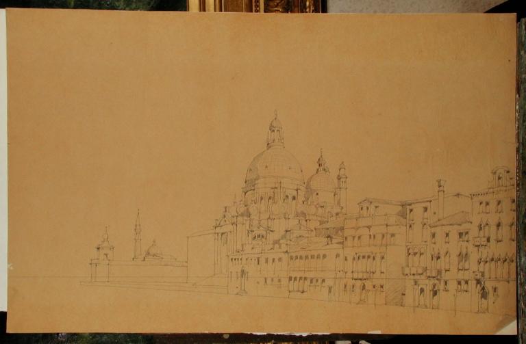 Venise, le Grand Canal, la Dogana et l'église Santa Maria della Salute, Jules-Romain Joyant, 19e siècle
