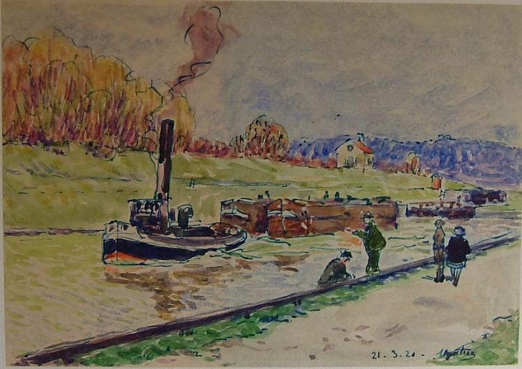 Le remorqueur L'Isle Adam, 1920, Pierre Gatier, 1920