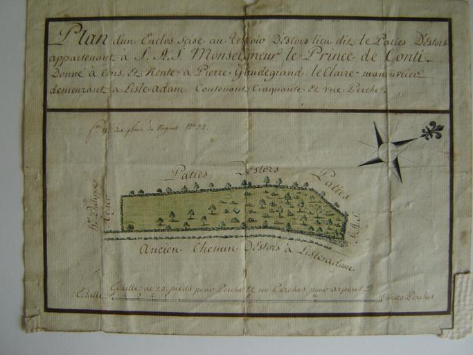 Plan d'un enclos scise au terroir d'Estors...