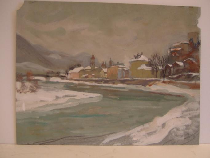 Village montagne, torrent (titre factice)_0
