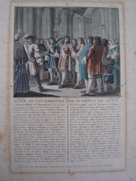 Eloge de Luxembourg par le Prince de Conti 1788, Jean-Baptiste Morret, 1788