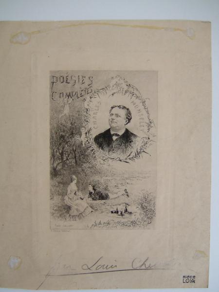 Le déjeuner sur l'herbe, frontispice de 'poésies complètes de Charles Moncelet', Adolphe Lalauze, 2e moitié 19e siècle