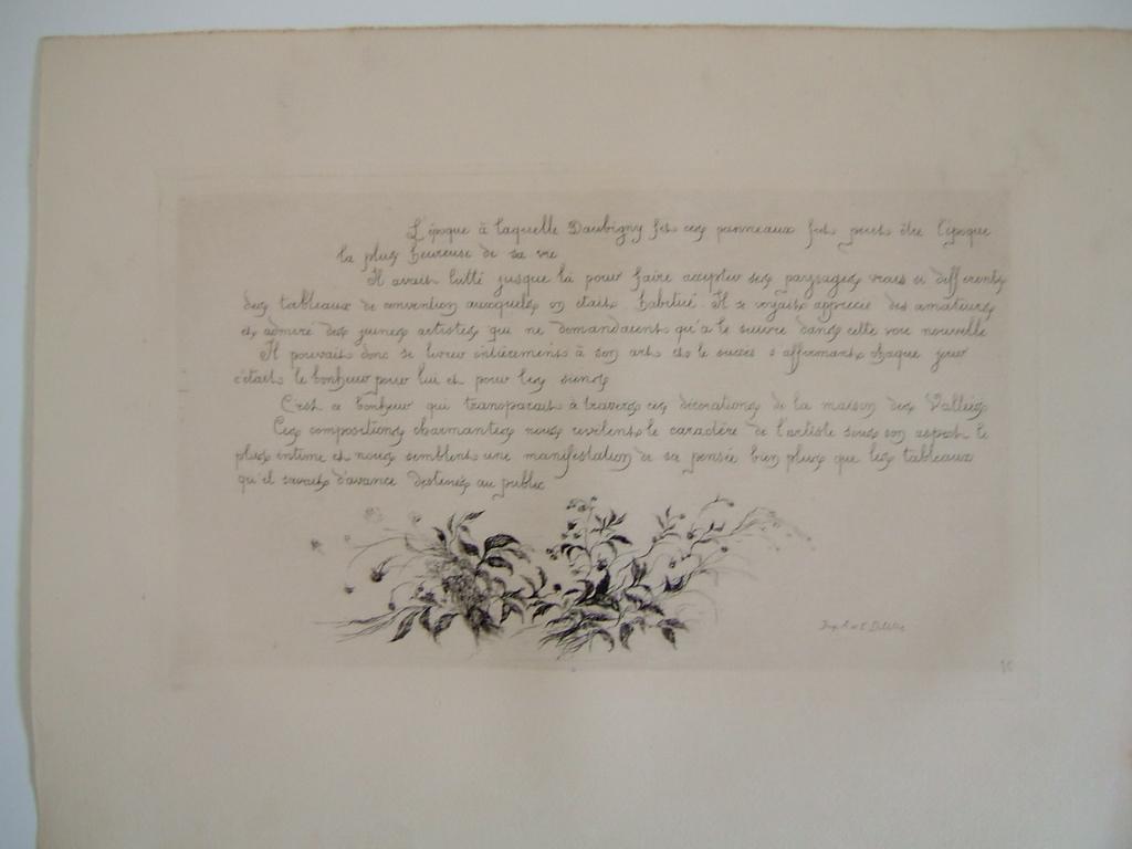 Daubigny, souvenirs et croquis (20) : Décoration de la maison des Vallées (maison de Daubigny), Léonide Bourges, 2e moitié 19e siècle